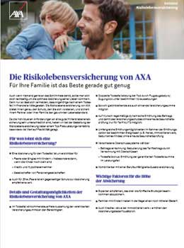 Axa Versicherung In Hagen Risikolebensversicherung Dbv Axa