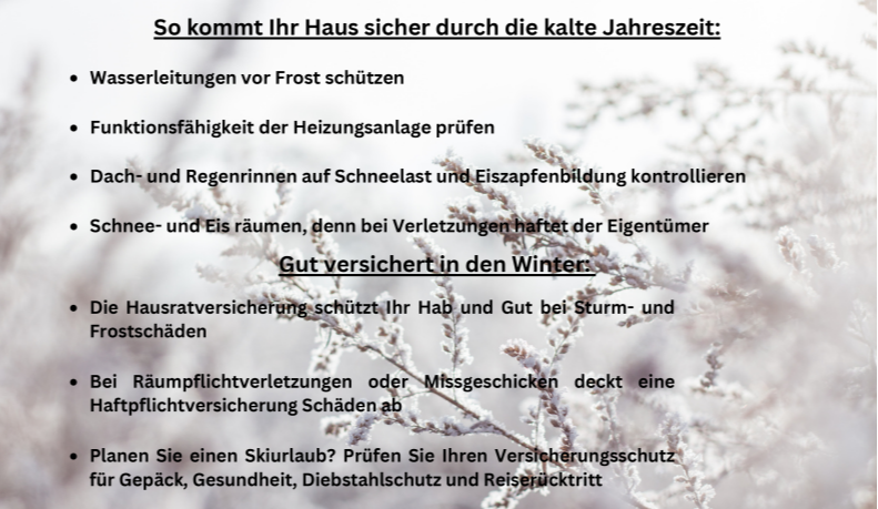 So kommen Sie geschützt durch den Winter!